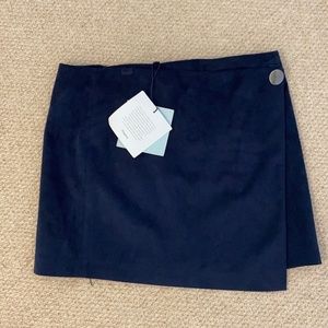 NWT Theory Faux Suede Wrap Skirt